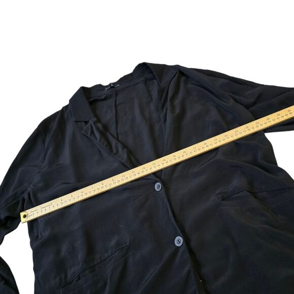 EILEEN FISHER Blazer Tencel Viscose 2 Button Jacket Suiting Black XXL - Picture 7 of 8